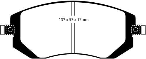 Miniatura 2 de EBC Brakes Redstuff - Juego de pastillas de freno deportivas serie 3000 DP31661C para SUBARU, SAAB