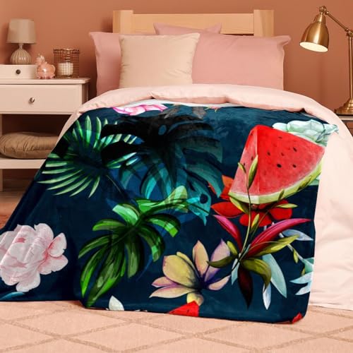 Couverture microfibre chaude et douce fleur de melon d'eau 150x200 - 8