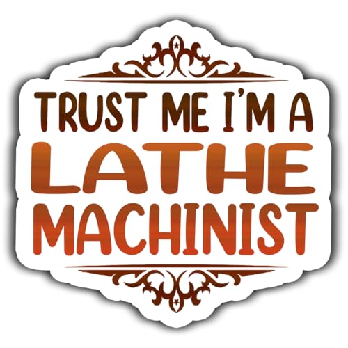 Lathe Machinist Vinyl Sticker (4 Pack) Waterproof Decal