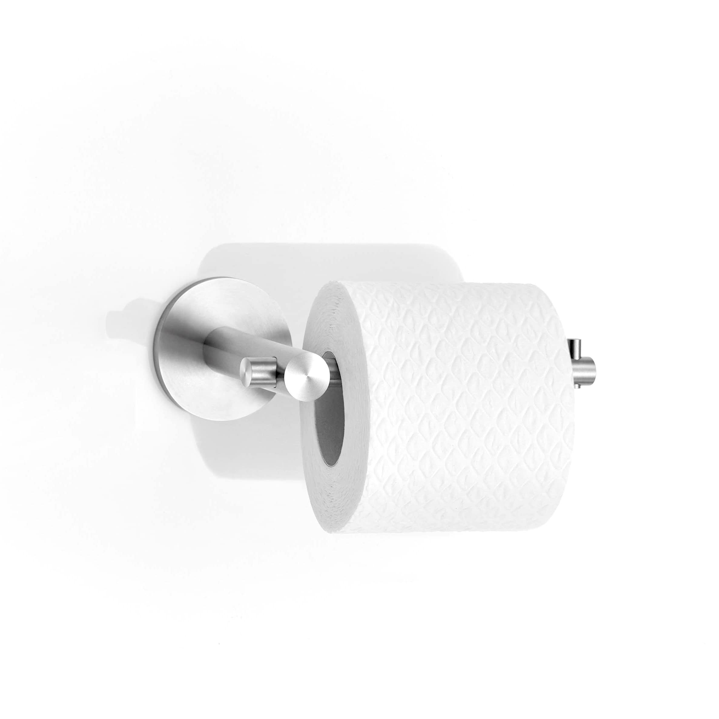 PHOS Edelstahl Design, TPH3-140, uchwyt na papier toaletowy z pisakiem do rolki WC, ukryte połączenie śrubowe, masywna stal szlachetna, szlifowana, 100% Made in Germany