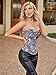 Alivila.Y Fashion Womens Vintage Denim Overbust Corset Bustier Top 2767-Blue-S