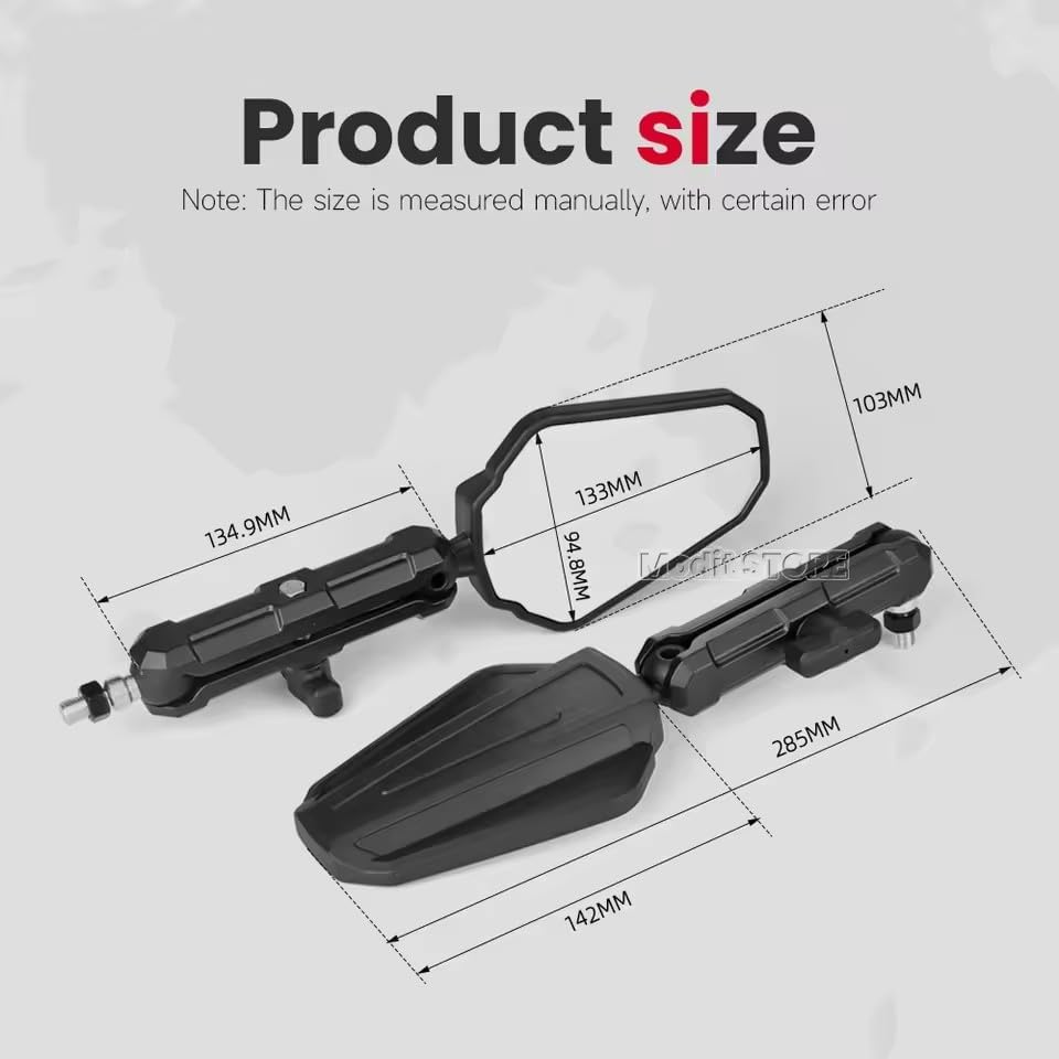 For KAWASAKI KLR650 KLR 650 klr650 Folding Rear Off-road Mirrors Motorcycle Rear view Mirror Side Mirrors Rearview Mirrors