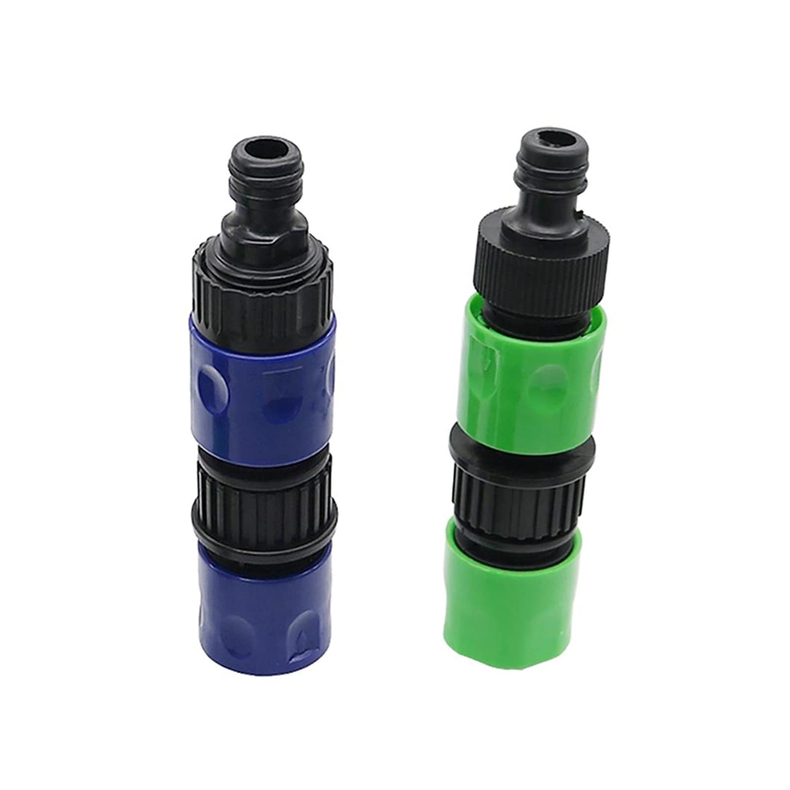 Utility Hose Butt Hose Connector Adapter 2 Sets of Plastic American/European Standard 3/4 inch Internal/External Thread Quick Connector Kit Garden Irrigation Water Connector/Blue