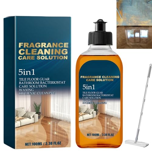 Wooden Floor Cleaner,5 In 1 Fragrance Cleaning Care Solution,Tile Cleaner,Floor Cleaner Liquid,Household Cleaners,Stain Odor Remover Floors Cleaners,Sticky Stuff Remover,Multi Purpose Cleaner