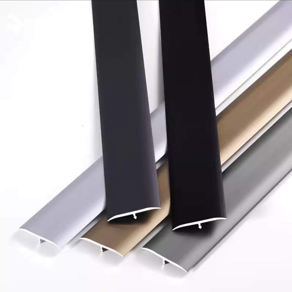 HCZION Tira De Transición Para Suelo 90cm Perfil De Transición Moldura En T, Tira De Transición De Piso In Aluminio, Perfil De Suelo 33mm Para Alfombra/Laminado (Color : Grey-w 33mm, Size : W 33mm-
