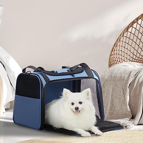 Image of PETSFIT Dog Carrier for Small Dogs, Large, Blue