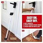 Securityman Door Security Bar with Alarm | Sliding Door Security | Door Stopper (120 dB Extra Loud Alarm) Enjoy Peace of Mind with Durable, Heavy Duty Door Jammer Door Stop Alarm Stick Inside - Image 5