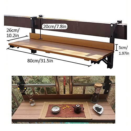 Mesa de balcón plegable para terrazas pequeñas sin espacio 3