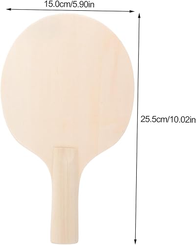 Miniatura 2 de TOYANDONA Raqueta de tenis de mesa DIY en blanco para raqueta de madera para juegos de tenis de mesa y juguete deportivo de entrenamiento para niños