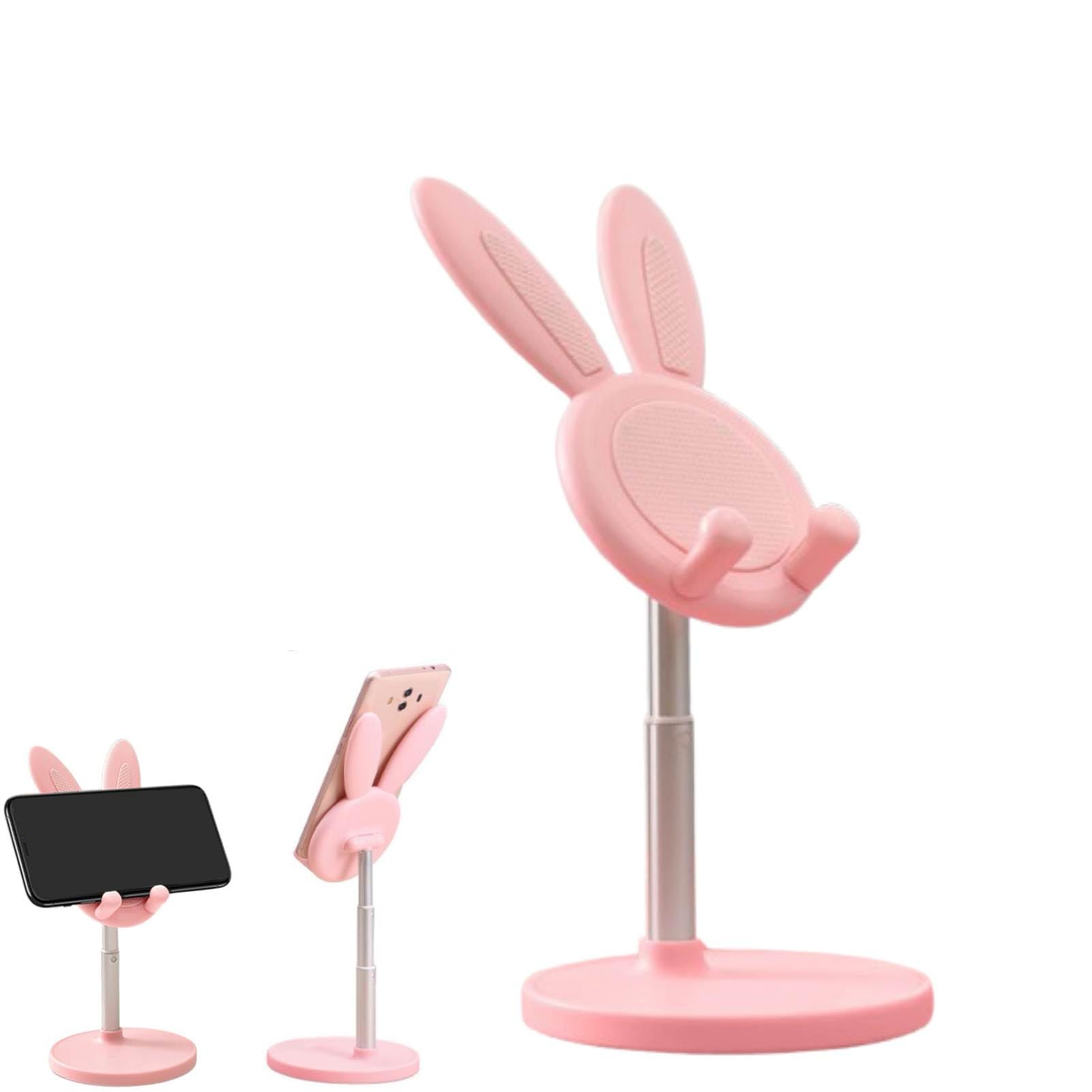 Support de téléphone lapin rose idéal pour regarder vos vidéos de cuisine
