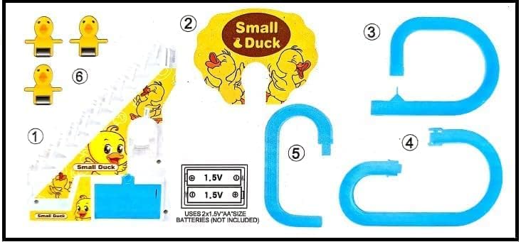 SKUVIZ Duck Slide Toy Set, Funny Automatic Stair-Climbing Ducklings Cartoon Race Track Set Little Lovely Duck Slide Toy Escalator Toy with Lights and Music 2