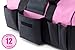 Pink Power 20” Tool Bag for Women with 28 Storage Pockets and Shoulder Strap