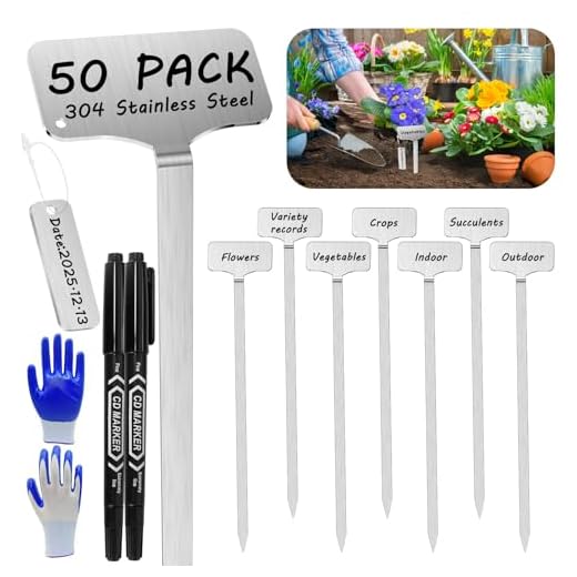 Durable Stainless Steel Plant Markers Set