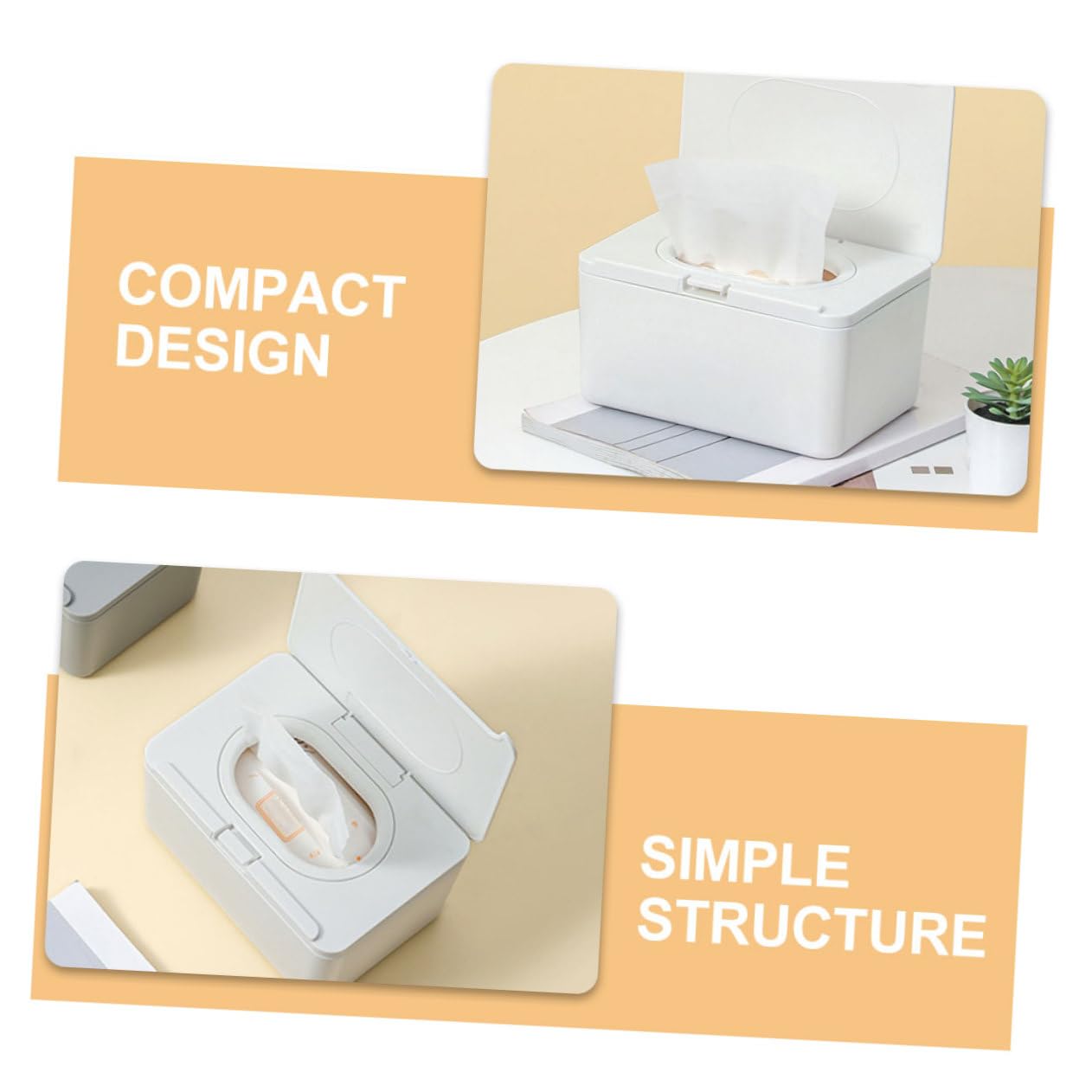 SUPVOX 2 Dispenser Salviette Ricaricabile Contenitore per Salviettine Umidificate Portatile e Facile Design e Resistente Adatto per Bagno