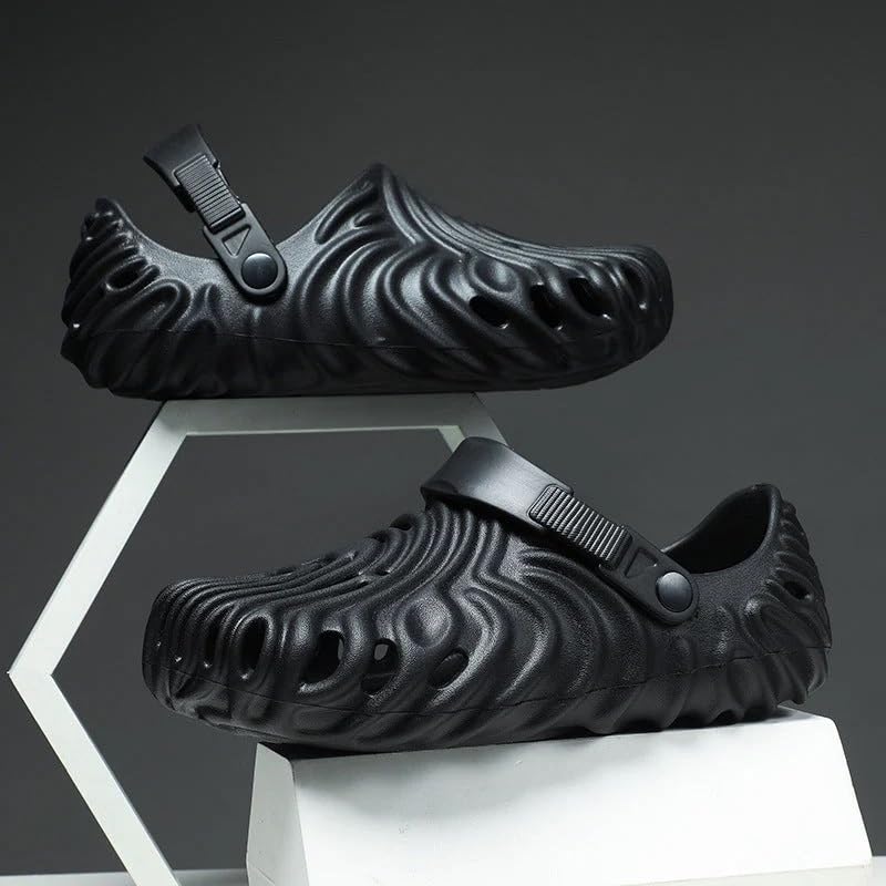 Image of Unisex Slip-On Wave Design Pattern Clogs