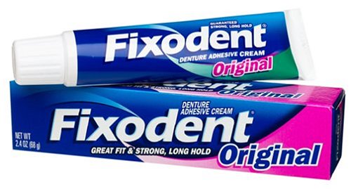Fixodent Denture Adhesive Cream, Original 2.4-ounce Tubes (Pack of 2)