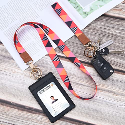 Vicloon Schlüsselband, Lanyard Umhängeband und Schlüsselbänder Wristlet, Umhängeband Universal mit Metall Ring und Hohe Qualität Leder, Zweiseitiger Druck in Voller Farbe, für Handy, Schlüssel