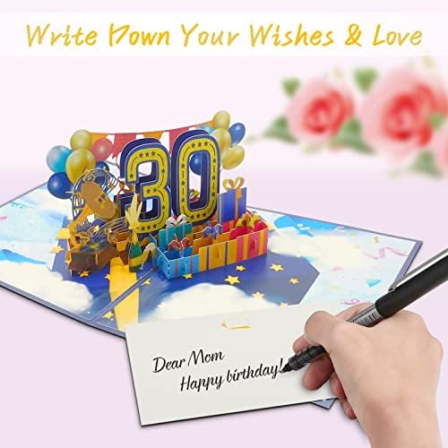 Modloan 30th Birthday Card, 3D Pop Up Anniversary Card for Wife, 30th Wedding Anniversary Card for Husband, Funny Birthday Card for Men, Women, Mum, Dad, Friend