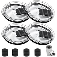 4 PCS Yeti 20 Oz Tumbler Lid with 4 Magnetic Slider Replacement, zxbaers Yeti Replacement Lids, Tumbler Lid Compatible for 20 oz Yeti Rambler, Ozark Trail, Old Style Rtic