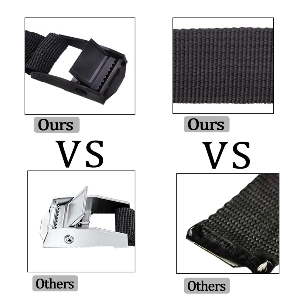 Lizusidtsy 1Inch X 4Ft Battery Tie Down Strap Kit with Stainless Steel Cam Buckle, Bracket and Screws for Boats, Luggage Belt, Cars Easy Install Easy to Use