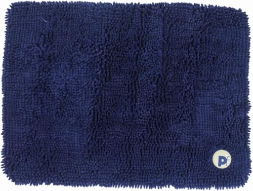 Image of Petface Outdoor Paws Small Memory Foam Dog Crate Mat, Removeable Microfibre Cover, 55 x 45 cm, Blue (Pack of 1)