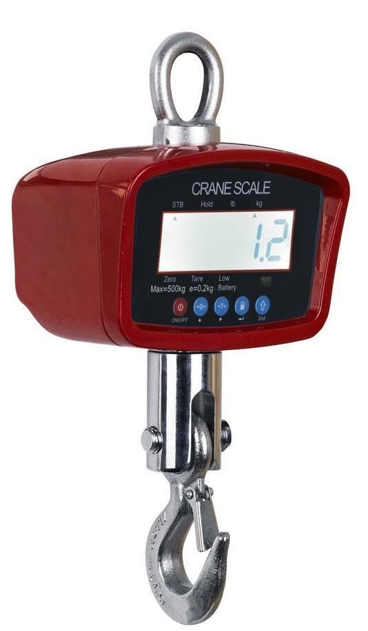 MNM Scales Compression Scale 1000 x 0.1 lb with Low Profile Load Cell IDS-672-1K, Portable Display and Power Cord