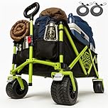 Maximuv 233L Festival Trolley – Heavy Duty Folding Wagon Cart, Collapsible Camping Trolly on Wheels for Beach Garden Picnic Fishing, Foldable Pull Along with Wide Tyres & Adjustable Handle