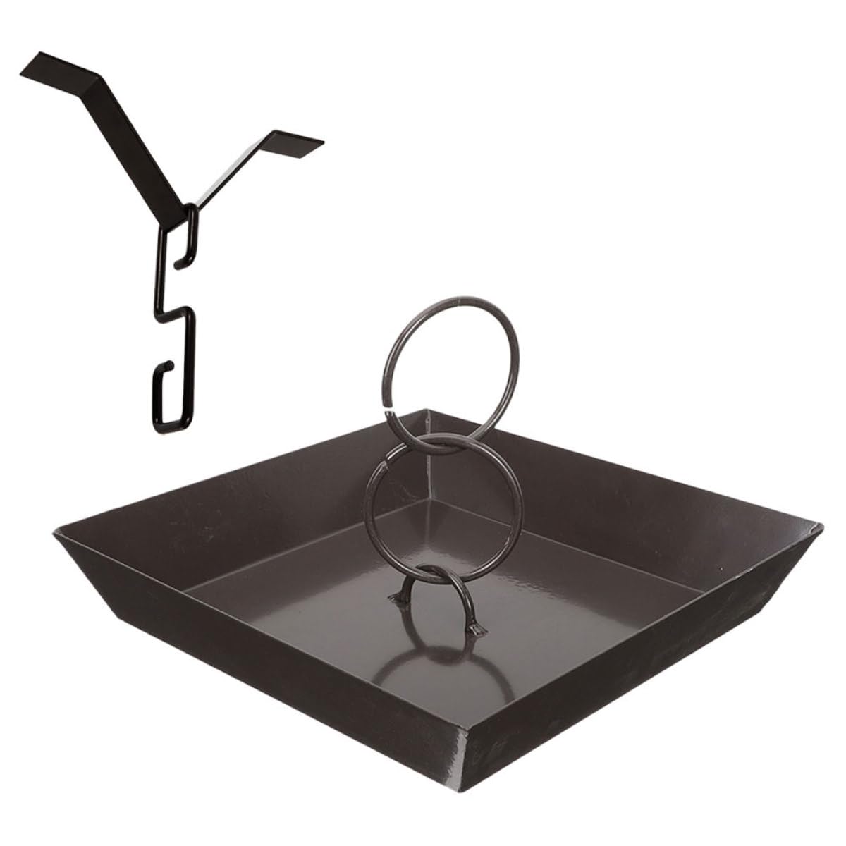 Chaîne de pluie décorative pour terrasse et cour extérieure en fer noir Veemoon