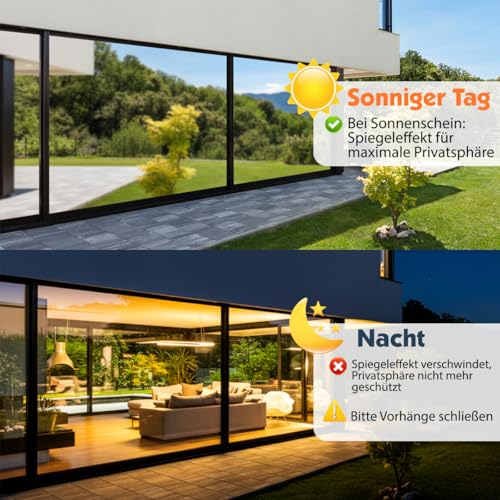 Zindoo Hitzeschutzfolie Fensterfolie Statische Ohne Kleber 75x400cm – Ansicht 4