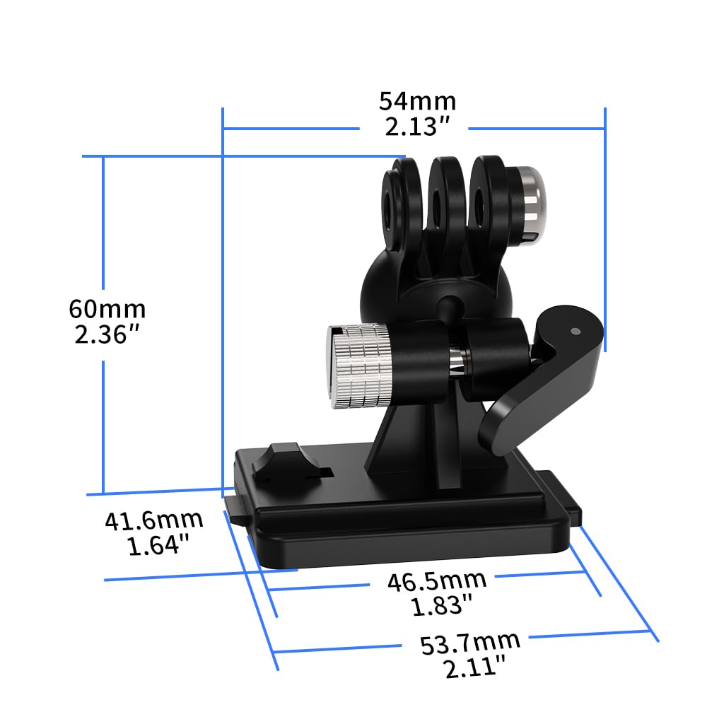 NovelGoal Helmet Quick Release Buckle Adapter Mount Compatible with Hero 13/12, Action 5/4, GO 3S/3, Ace Pro 2/1 Camera Fix Mount Convertor Holder (Type E1)