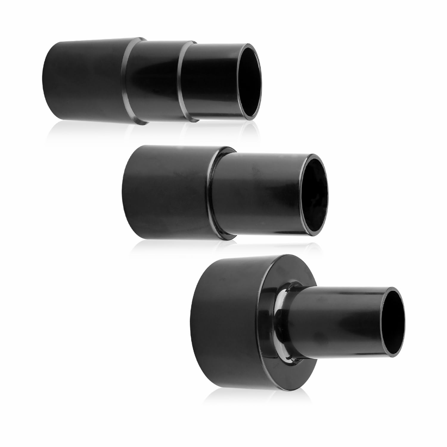 Gaomumu 3Pcs Vacuum Cleaner Hose Adapter, Universal Vacuum Cleaner Hose Reducer, Dust Extraction Adapter Kit, Universal Connector, Durable Abs Plastic Attachment.