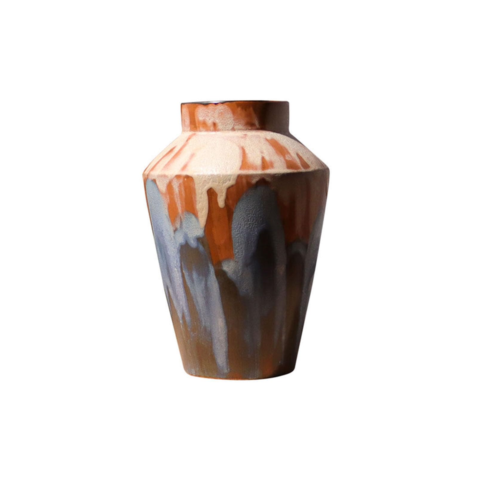 Nzzkoides Colorful B Oil Painting Style Ceramic Vases, Creative Decorative Vases, Ornaments For Living Room, Bedroom, Hotel, Balcony, Villa, Farmhouse(Size:19 * 19 * 27Cm,Color:colorful B)