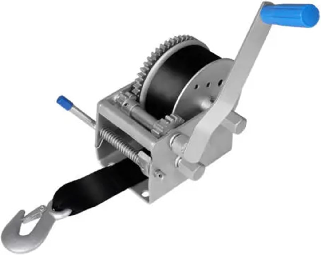 Boat Trailer Hand Winch, Hand Crank Winch, 4WD 700kg/1600lb Manual Car Webbing Strap 3 Speed Precisely Control The Movement
