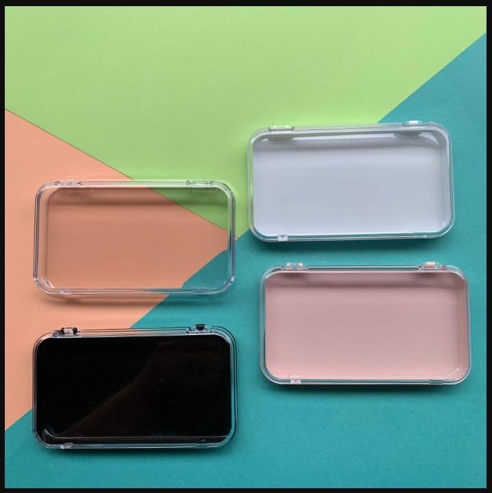 Press On Nail Storage Box | Reusable Nail Organizer Case with Clear Lid | Travel-Friendly Empty Container for Fake Nails, Nail Art Accessories & Jewelry | (BLACK PACK OF - 3)-image-0
