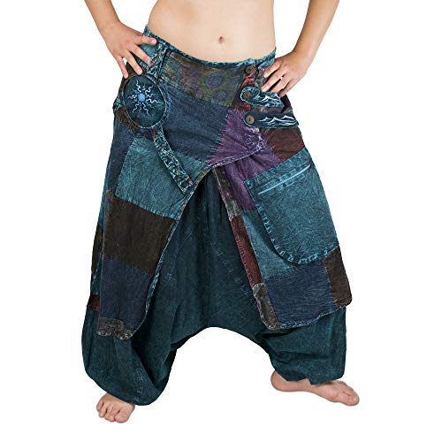 Pantalon d'été léger imprimé style sarouel décontracté taille élastique