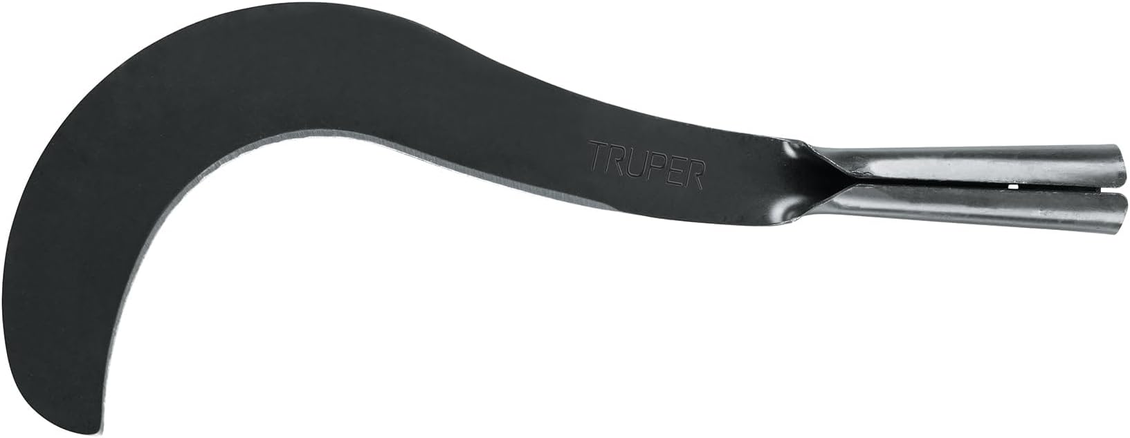 Truper 18-Inch Brush Hook Machete, High-Carbon Steel Blade with Hooked Tip, Heavy-Duty Clearing and Agricultural Tool, Black Handle (Model CZN-18/15858)