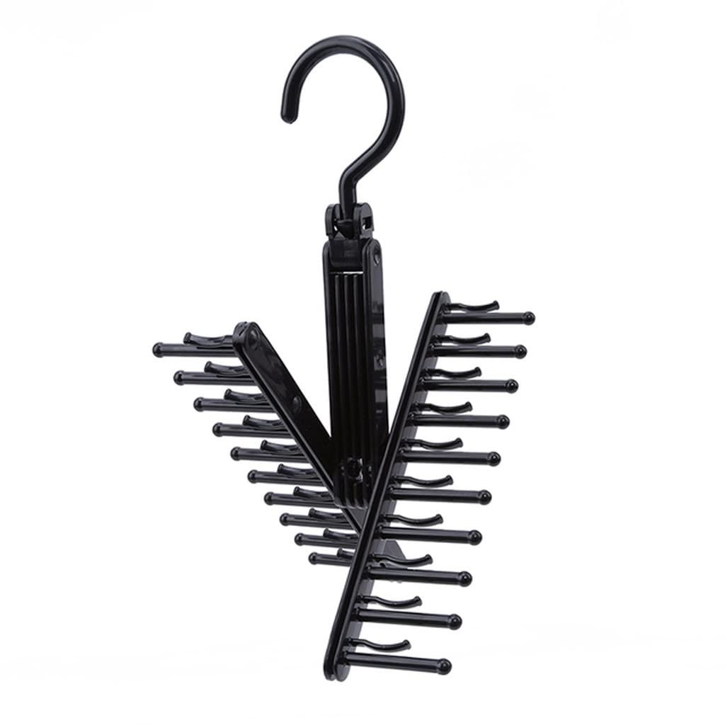 Mobygkfy One Color 20 Rows Tie Rack Belt Scarf Neckties Hanger Adjustable 360 Degree Rotating Holder Multifunctional Closet Organizer