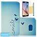 S6 Case, Galaxy S6 Wallet Case, Tradekmk(TM) Brand New Special Slim PU Leather Wallet Stand Protector Case Cover[Colored Drawing Pattern] For Samsung Galaxy S6 [+Stylus+Screen Protector+Cleaning Cloth]-(Series-RF)