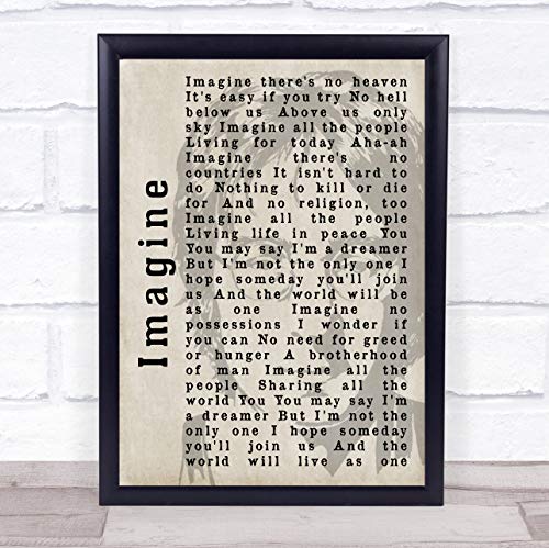 Imagine Shadow Song Lyric Quote Print