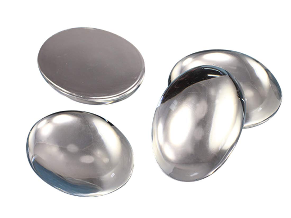 Allstarco 40x30mm (1-9/16x1-3/16") Crystal Clear Oval Pearl Cabochons 4 PCS โ image 1