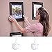 Beautyflier 100Pcs Photo Frame Plastic Nail Painting Mirror Clock Wall Hook Hanger Concrete Hard Wall Utility Hooks White
