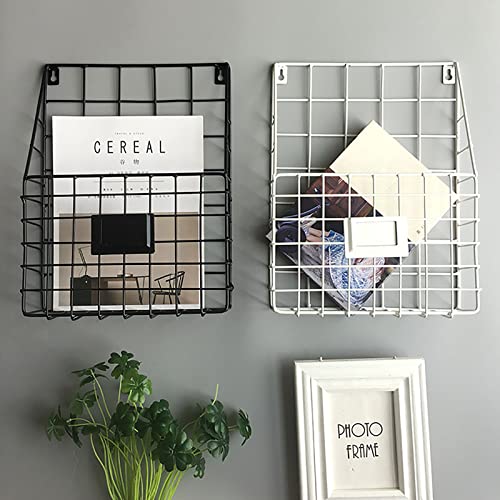 Bandeja organizadora multiusos blanca de rejilla para pared 4