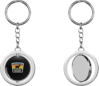 Bethpage State Park New York Roaming Deer Spinning Metal Key Chain Keychain