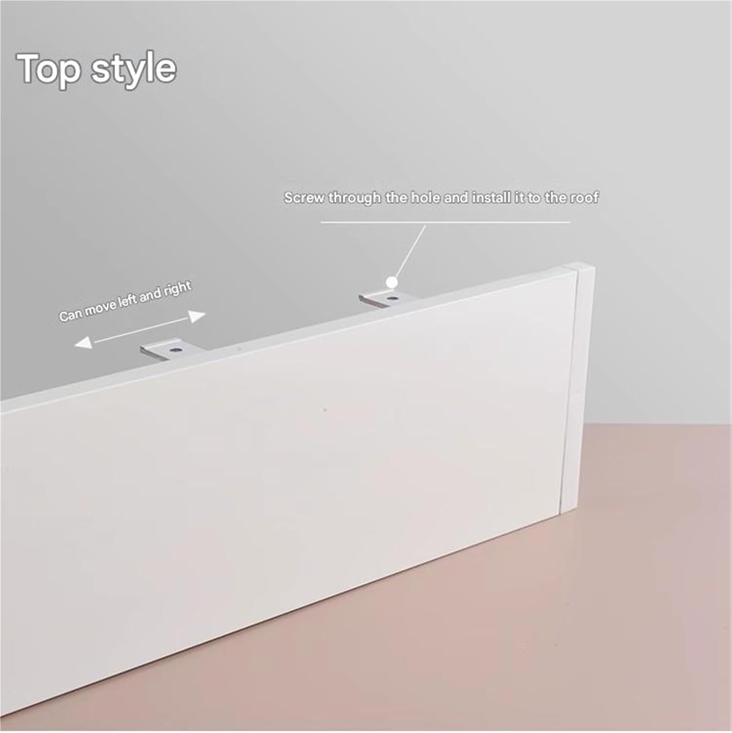 Ceiling Curtain Boxes Boards for Blinds, Decorative Curtain Pelmet Box Only, Aluminum Valance Frame for Blackout(9.8ft)