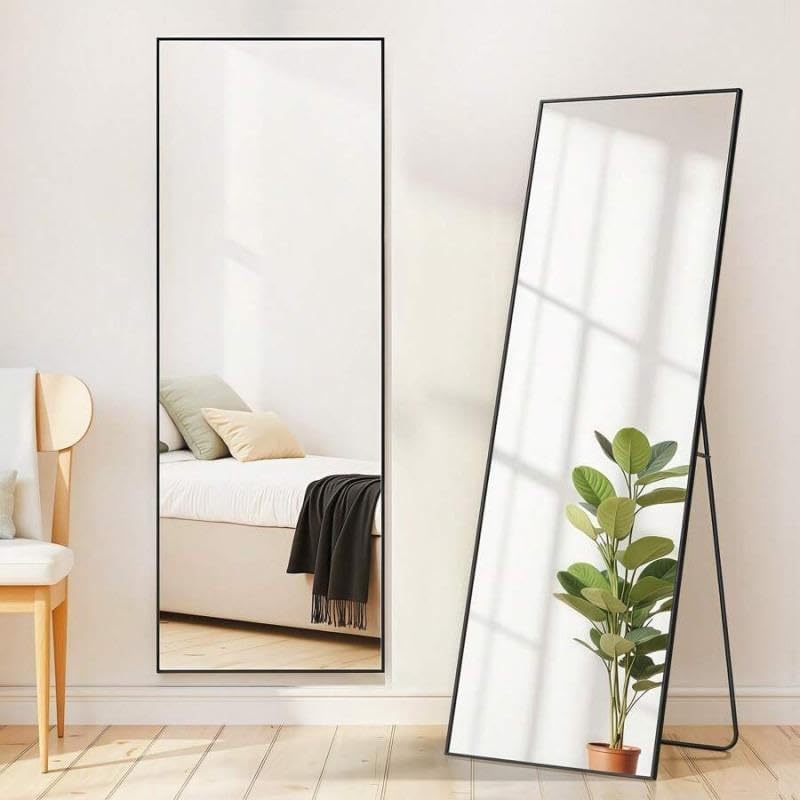 スタンドミラー ブラックフレーム 2way