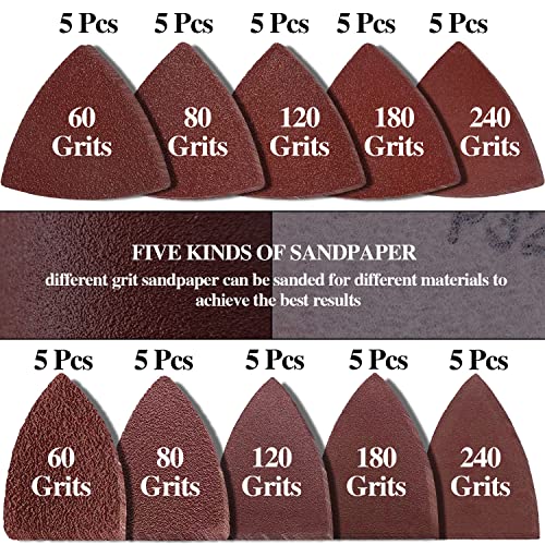 Gulrear 15 54Pcs Oscillating Tool Detail Sanding Pads Kit thumb #3