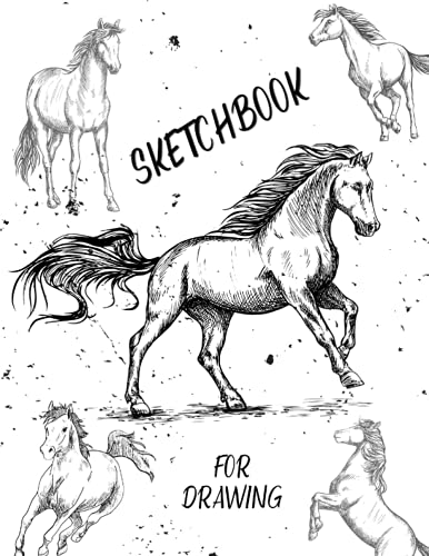 Horse Sketchbook: Horse Gifts For Girls | Boys Men and Women : Blank White Papers for Drawing, Doodling, Sketching or Writing | Big Notebook image 2