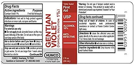 Miniatura 2 de Humco K967380 Violeta de genciana (solución tópica 1%), paquete de 2