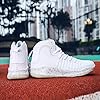 WILTENA Unisex Lifestyle Womens Anti Slip Basketball Shoes Mens Fashion Sports Casual Youth Running Sneakers White&Gold Size 6w/5m #2