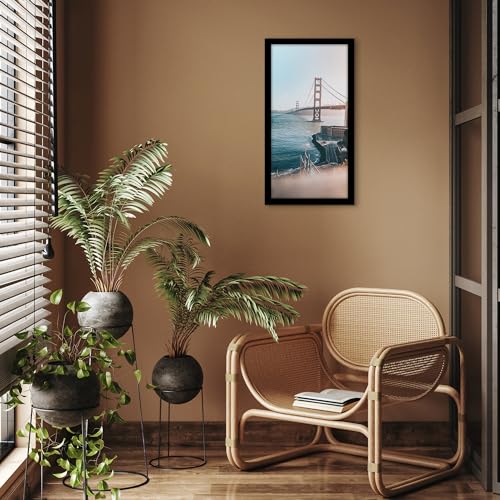 Americanflat 12x24 Picture Frame with Polished Plexiglass - Black Picture Frame - Wide Photo Frames Made of Engineered Wood for Vertical or Horizontal Wall Display - Epic Collection - Black